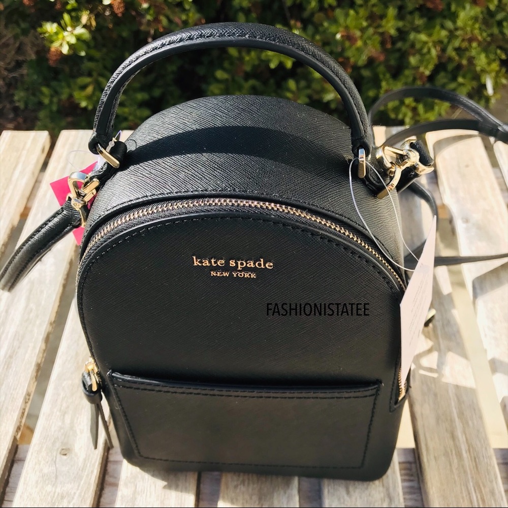 Kate Spade Cameron Mini Convertible Backpack Black - Picture 4 of 8